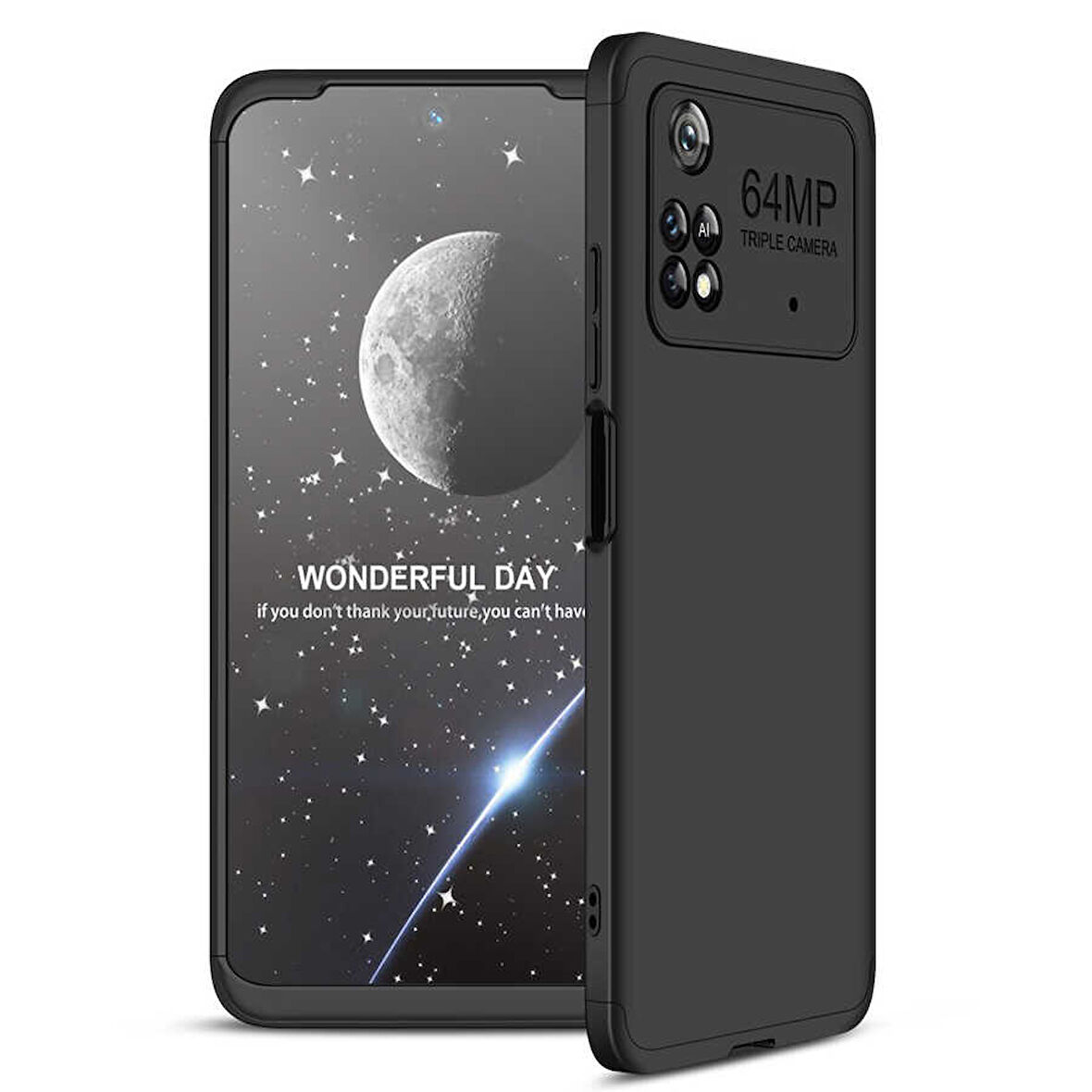 Xiaomi Poco M4 Pro 4G Kılıf 3 Parça Slim Sert Silikon Kapak AYS