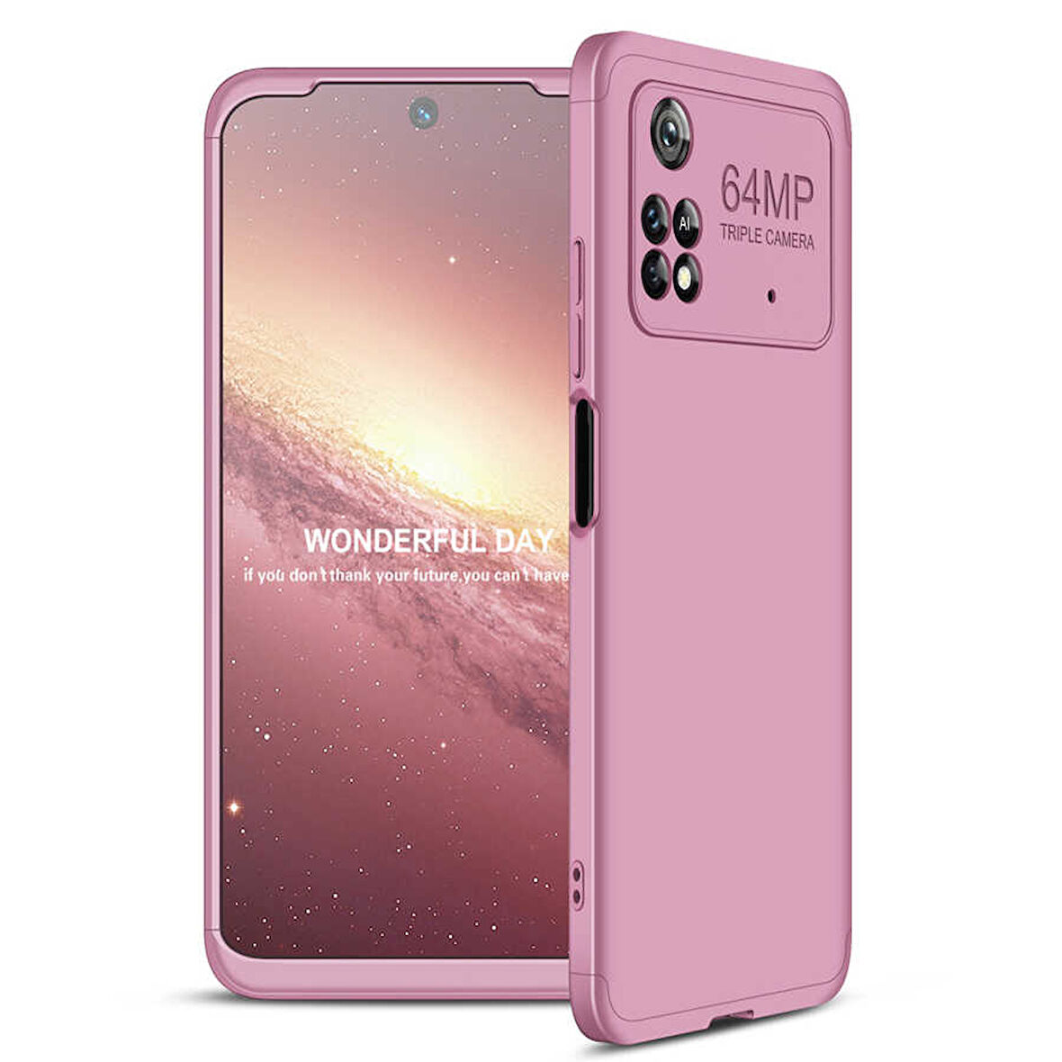 Xiaomi Poco M4 Pro 4G Kılıf 3 Parça Slim Sert Silikon Kapak AYS