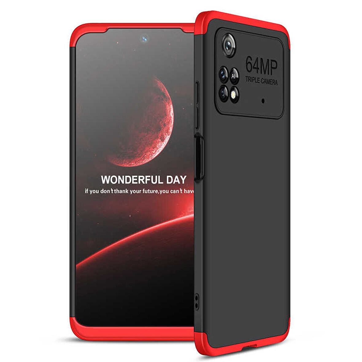 Xiaomi Poco M4 Pro 4G Kılıf 3 Parça Slim Sert Silikon Kapak AYS