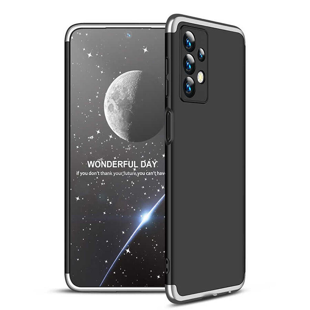 Samsung Galaxy A23 Kılıf 3 Parça Slim Sert Silikon Kapak AYS
