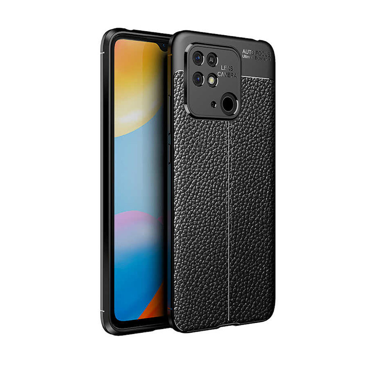 Xiaomi Redmi 10C Kılıf Deri Görünümlü Slim Silikon 