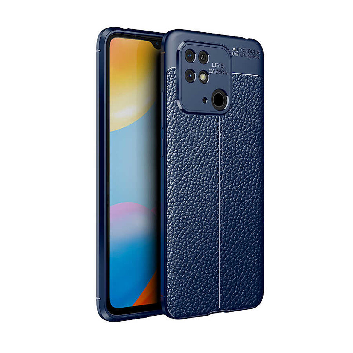 Xiaomi Poco C40 Kılıf Deri Görünümlü Slim Silikon 