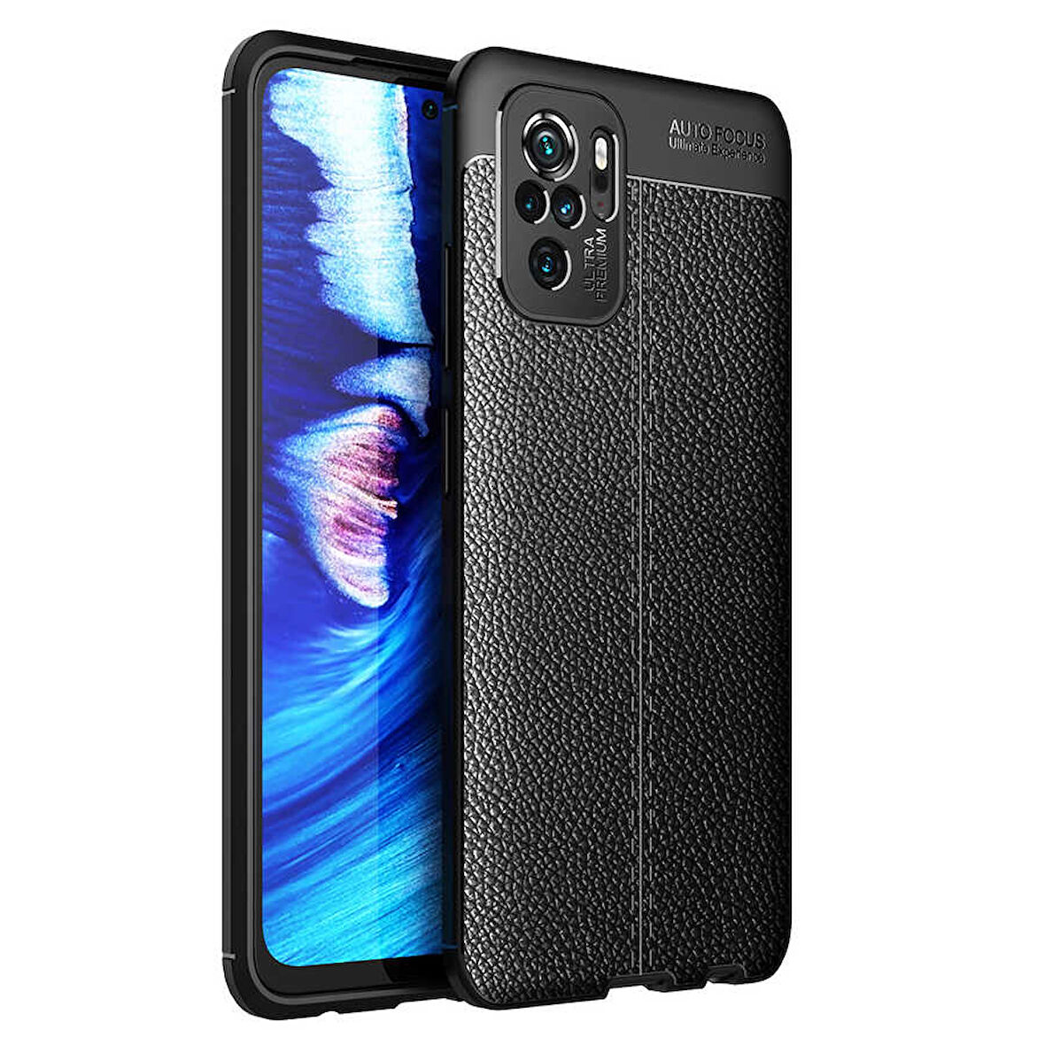 Xiaomi Poco M5S Kılıf Deri Görünümlü Slim Silikon 