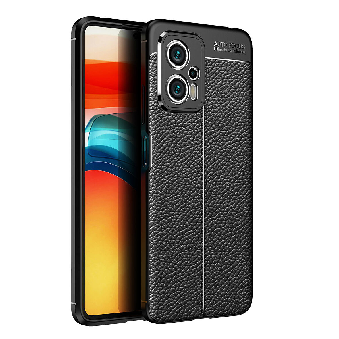 Xiaomi Poco X4 GT Kılıf Deri Görünümlü Slim Silikon 