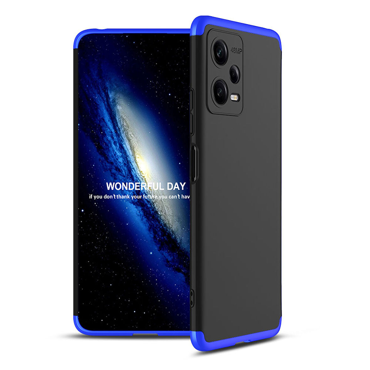 Xiaomi Redmi Note 12 5G Kılıf 3 Parça Slim Sert Silikon Kapak AYS