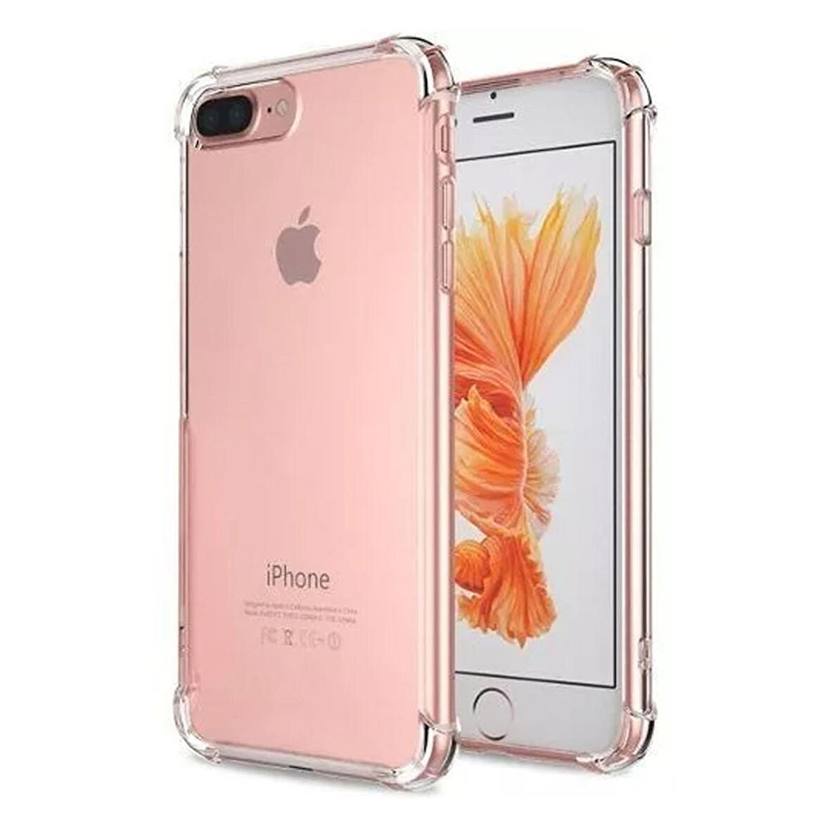 Apple iPhone 8 Plus Anti Şok Darbe Emici Şeffaf Silikon Kılıf