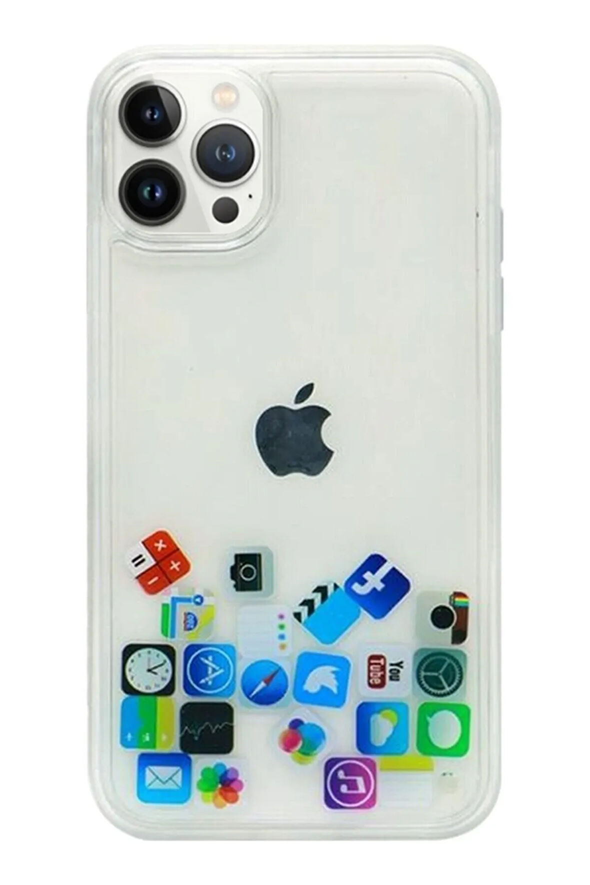 Apple Iphone 14 Pro MAX Kılıf Düz (simsiz) Sulu iOs ikon Silikon (facebook )