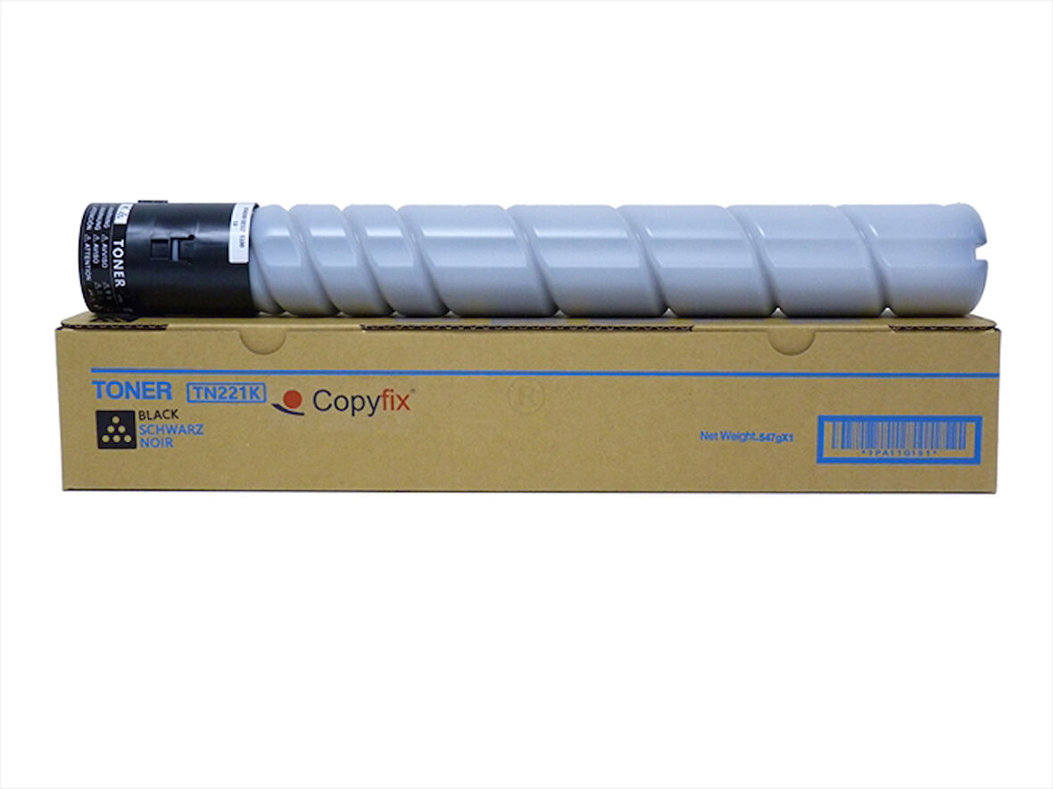 Konica Minolta TN-221K Siyah Toner Muadil, Bizhub C227, C287