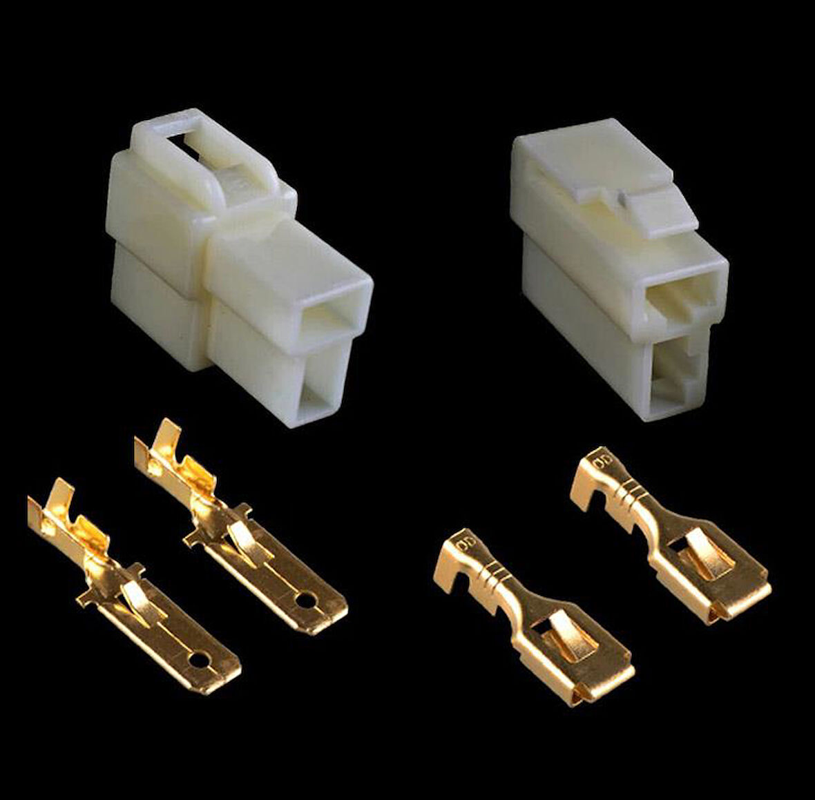 2 Pinli T Tipi Tesisat Konnektörü - Tesisat Soketi (Otomobil vs) 25 Adet