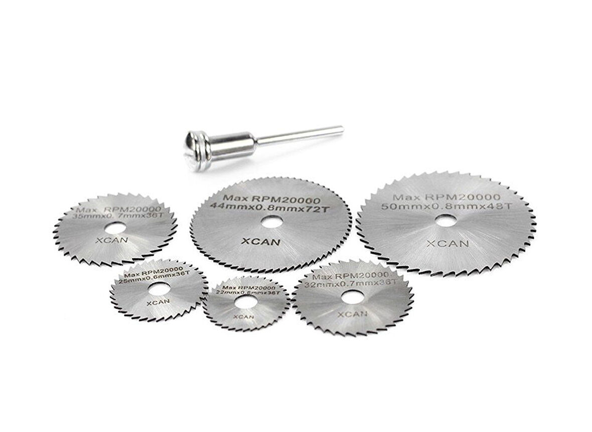 Dremel İçin 6 Adet Daire Testere ve Bağlantı Mili