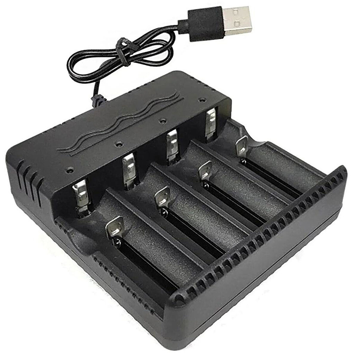 18650 Pil Şarj Cihazı 4'lü - USB (18650 vb. Piller için)