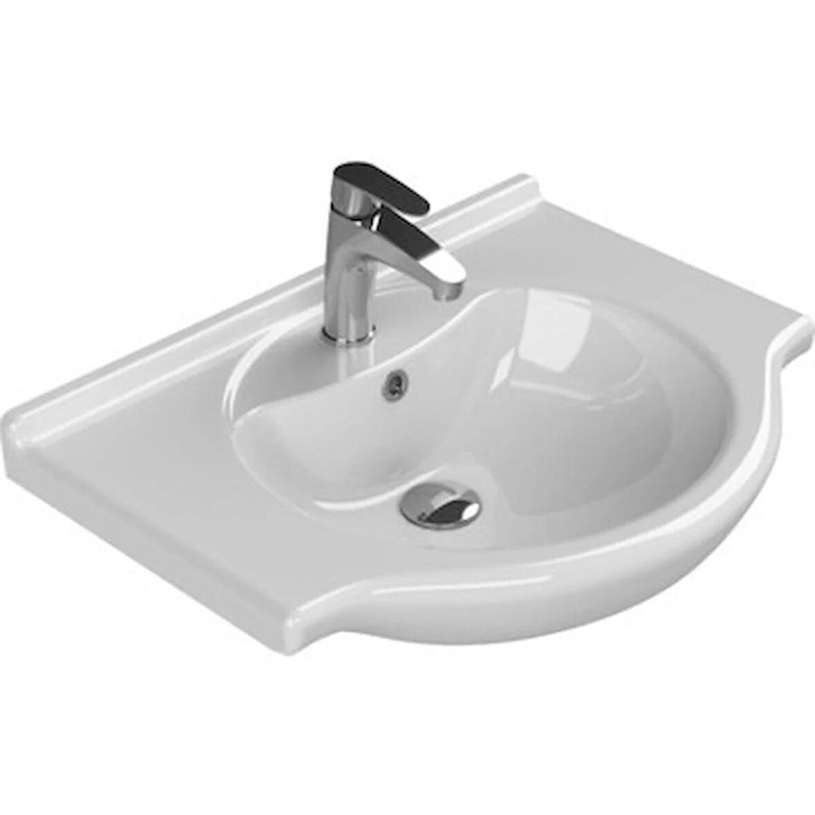 TURKUAZ NİL ETAJERLİ LAVABO 105X50 CM (OVAL)