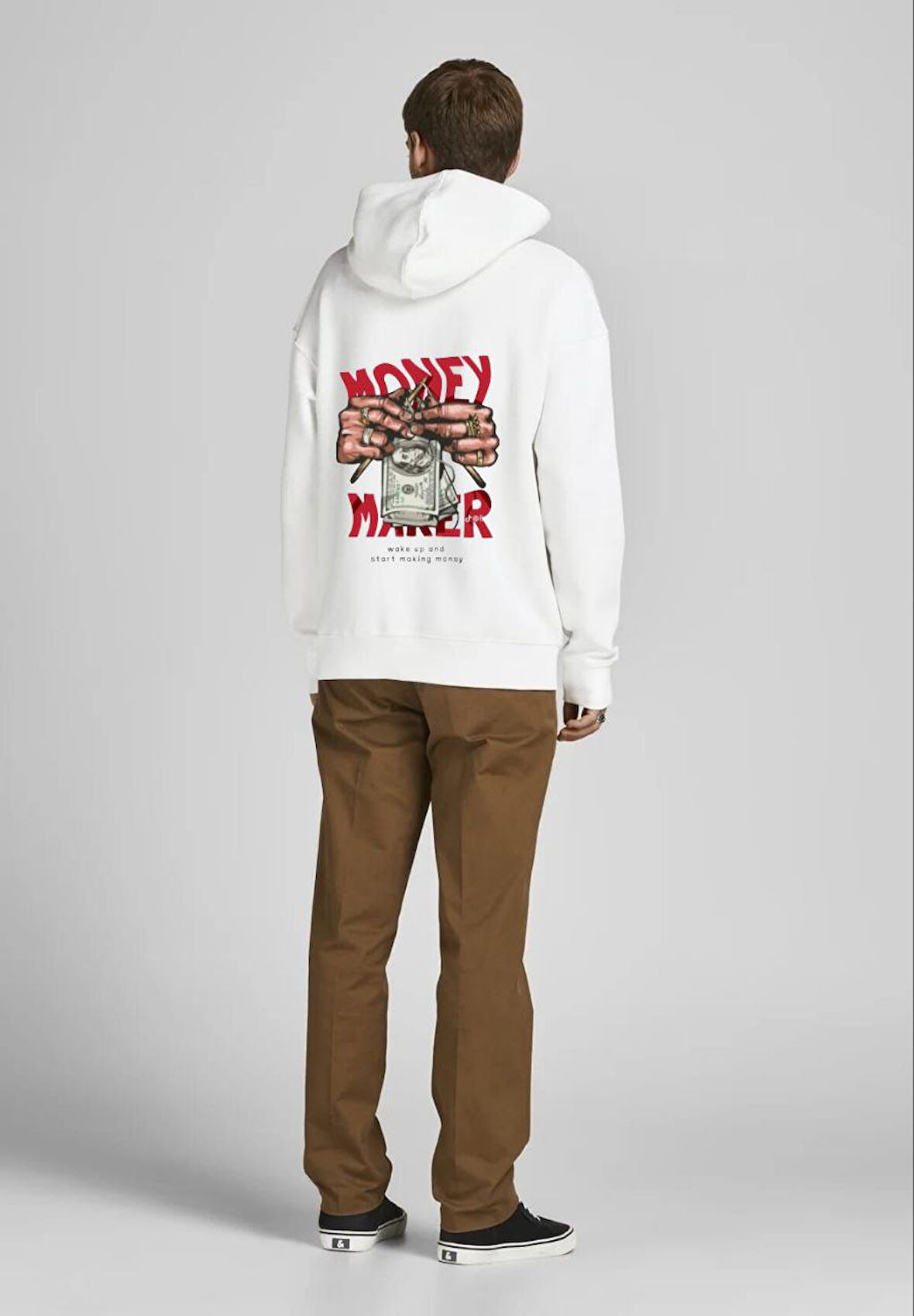 Baskılı Kapşonlu Sweatshirt FM1.4BA