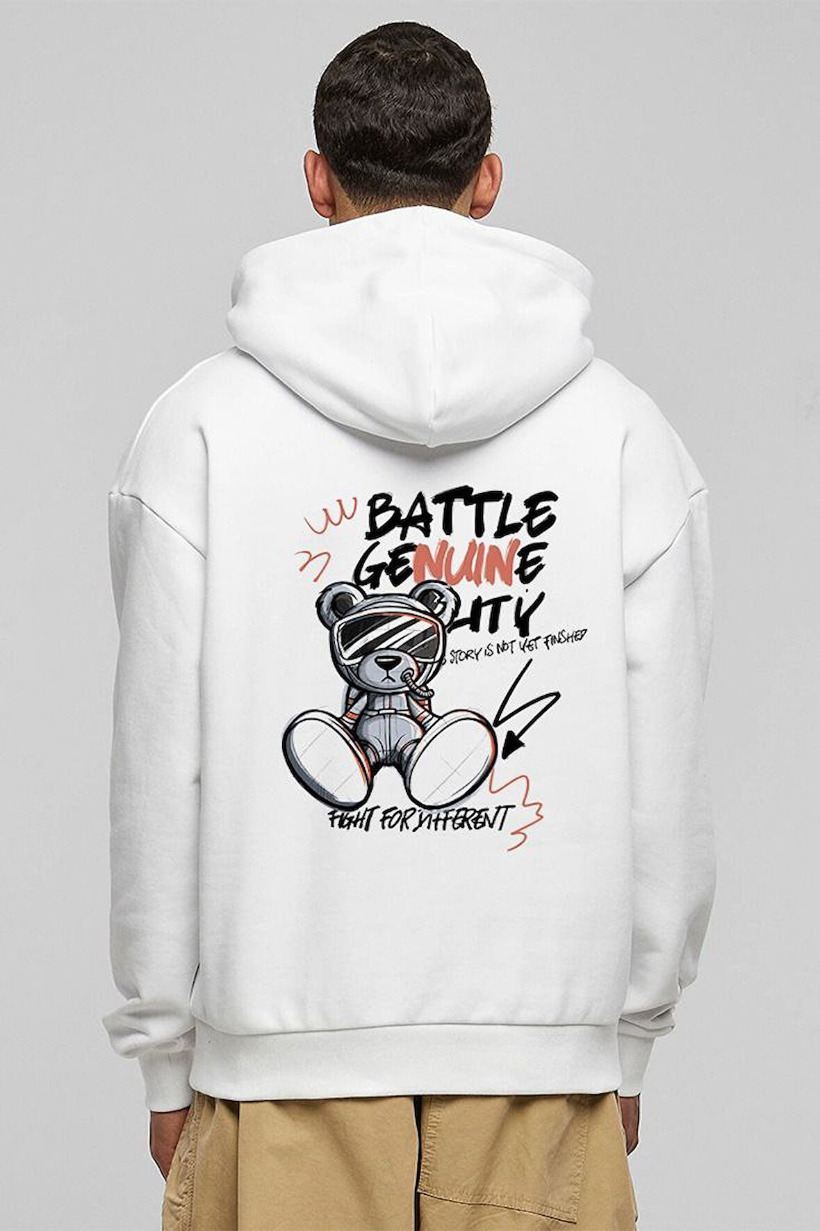 Baskılı Kapşonlu Sweatshirt FM1.8BA