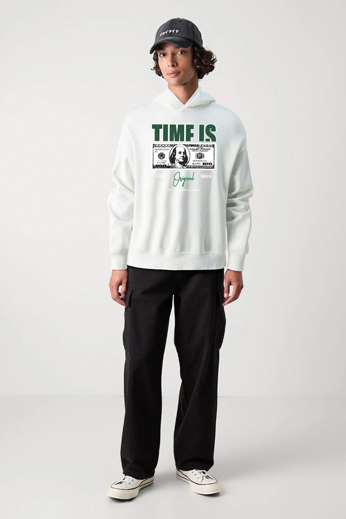 Baskılı Kapşonlu Sweatshirt FM1.103BÖ