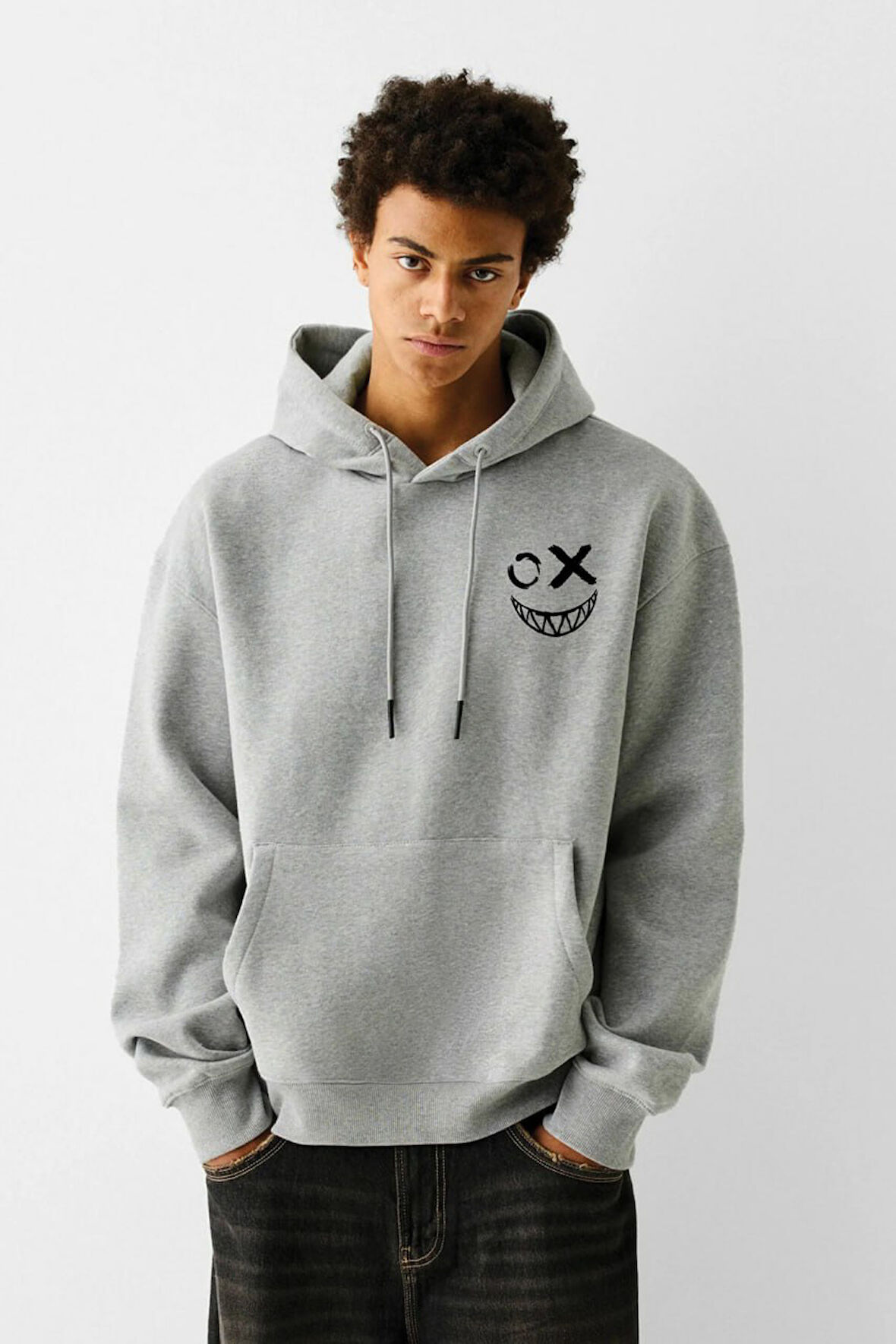 Baskılı Kapşonlu Sweatshirt FM1.106GÖ