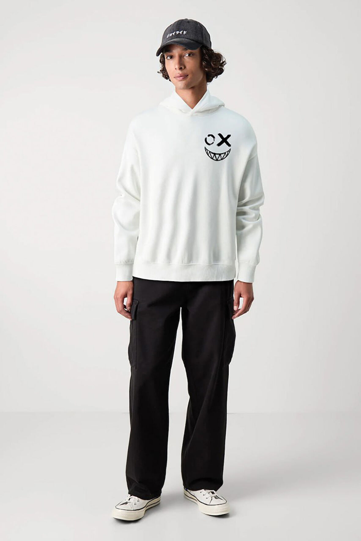 Baskılı Kapşonlu Sweatshirt FM1.106BÖ