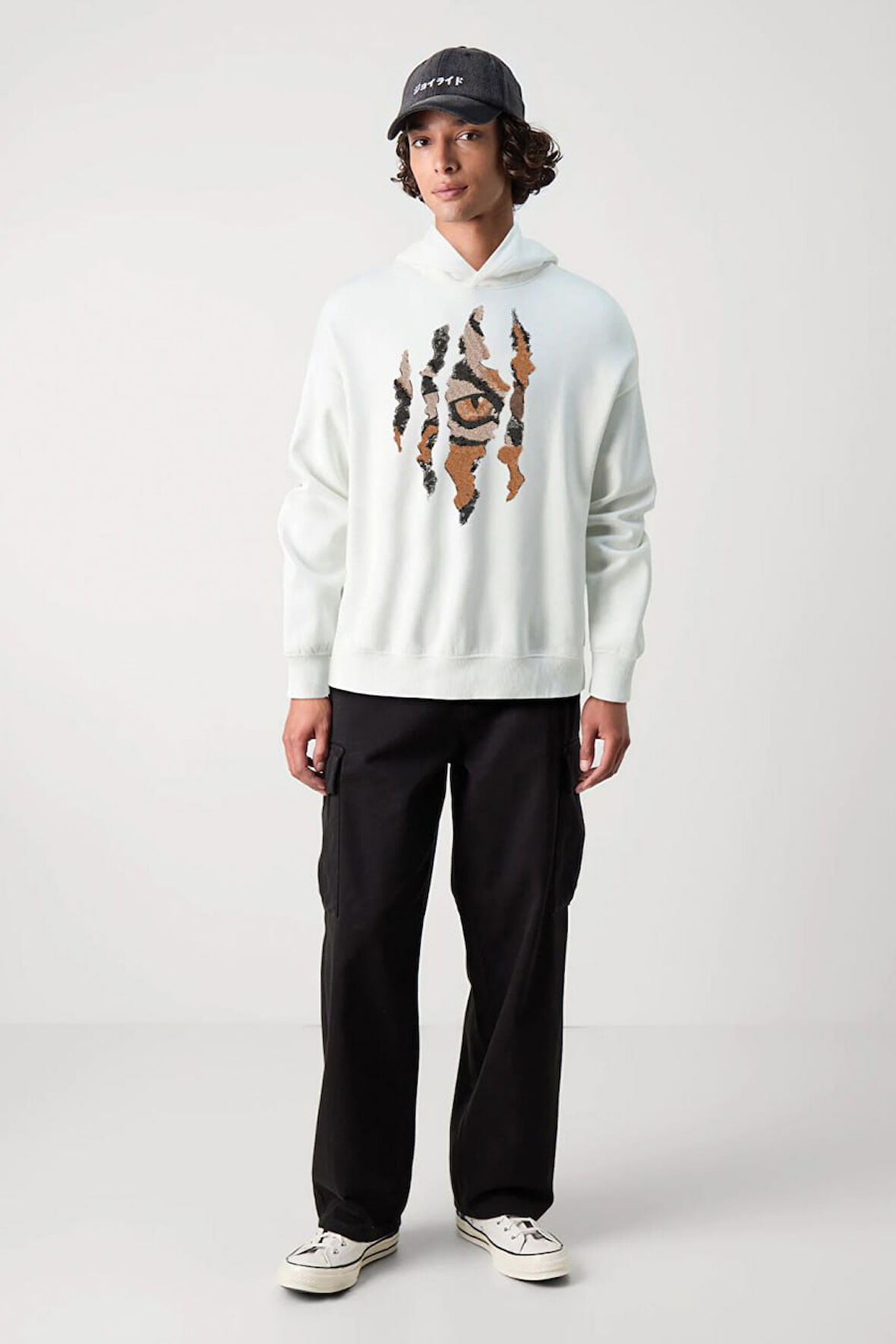 Baskılı Kapşonlu Sweatshirt FM1.107BÖ