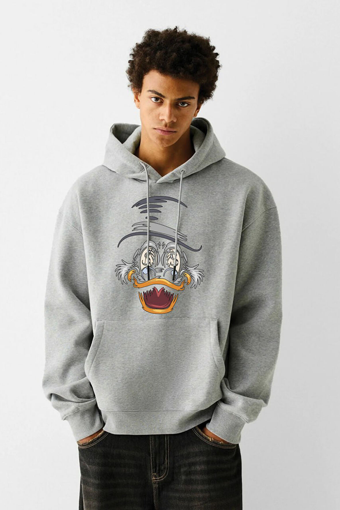 Baskılı Kapşonlu Sweatshirt FM1.109GÖ