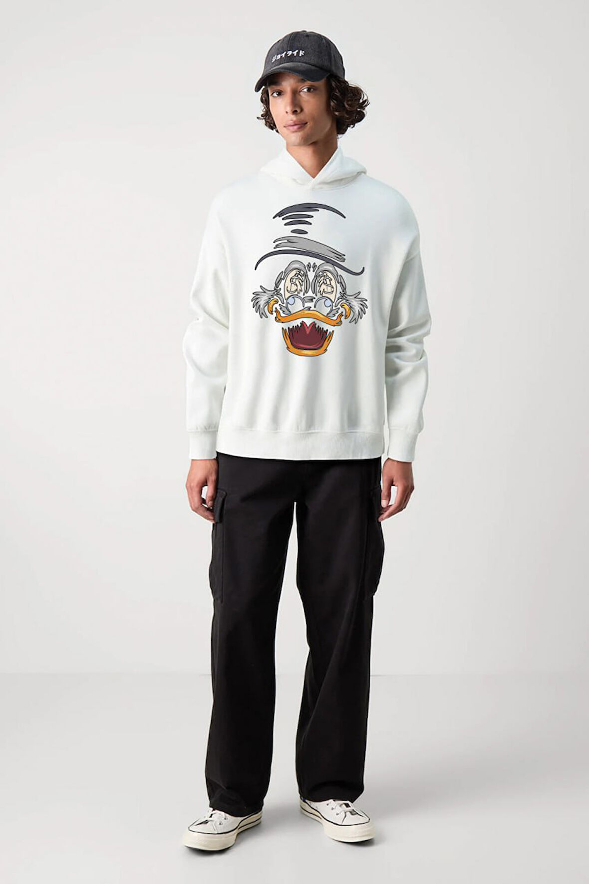 Baskılı Kapşonlu Sweatshirt FM1.109BÖ