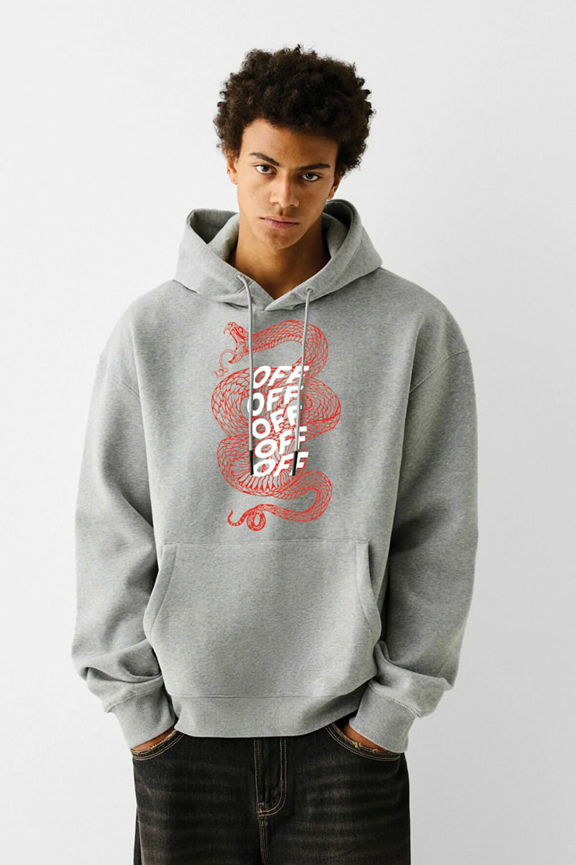 Baskılı Kapşonlu Sweatshirt FM1.11GÖ