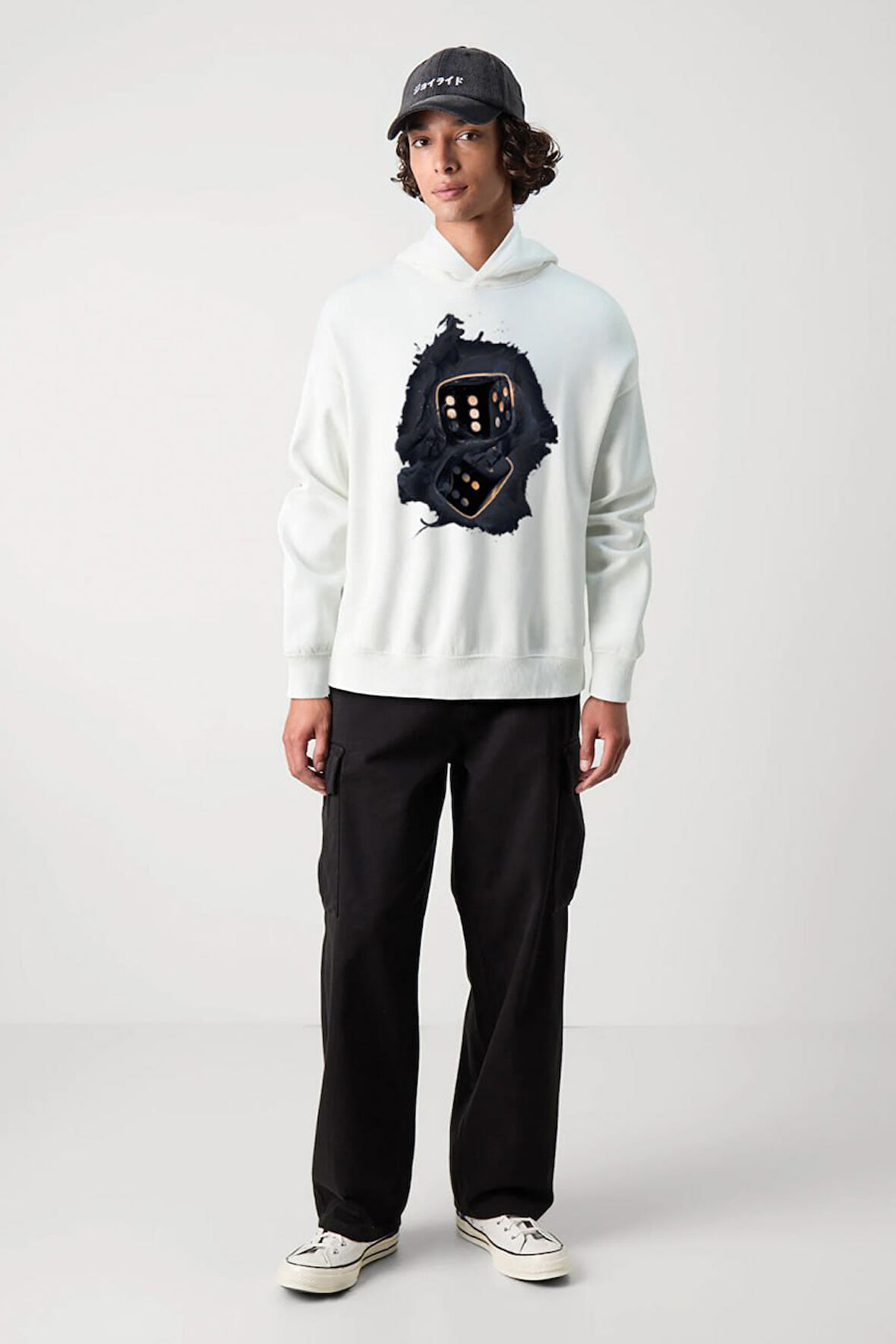 Baskılı Kapşonlu Sweatshirt FM1.119BÖ