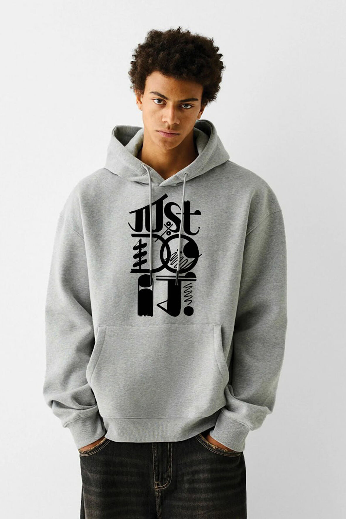 Baskılı Kapşonlu Sweatshirt FM1.121GÖ