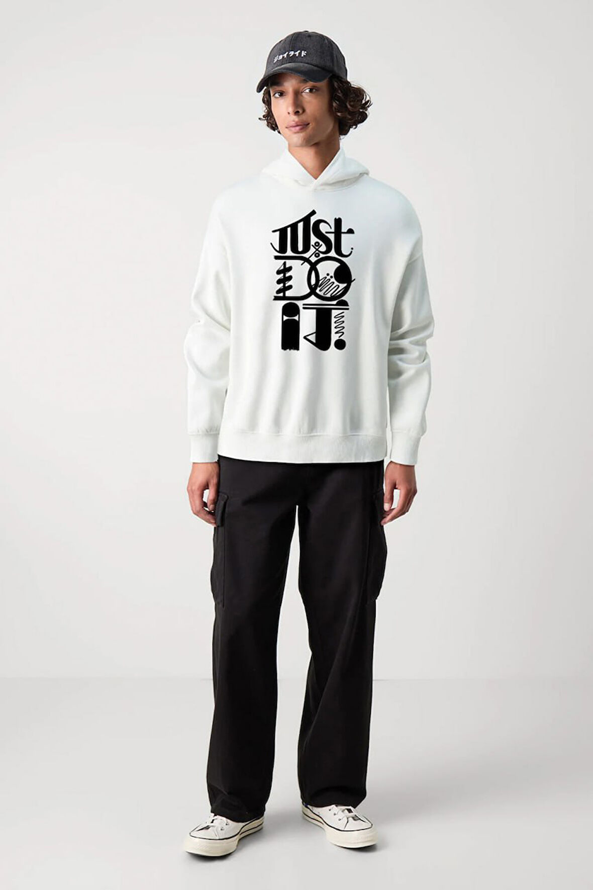 Baskılı Kapşonlu Sweatshirt FM1.121BÖ