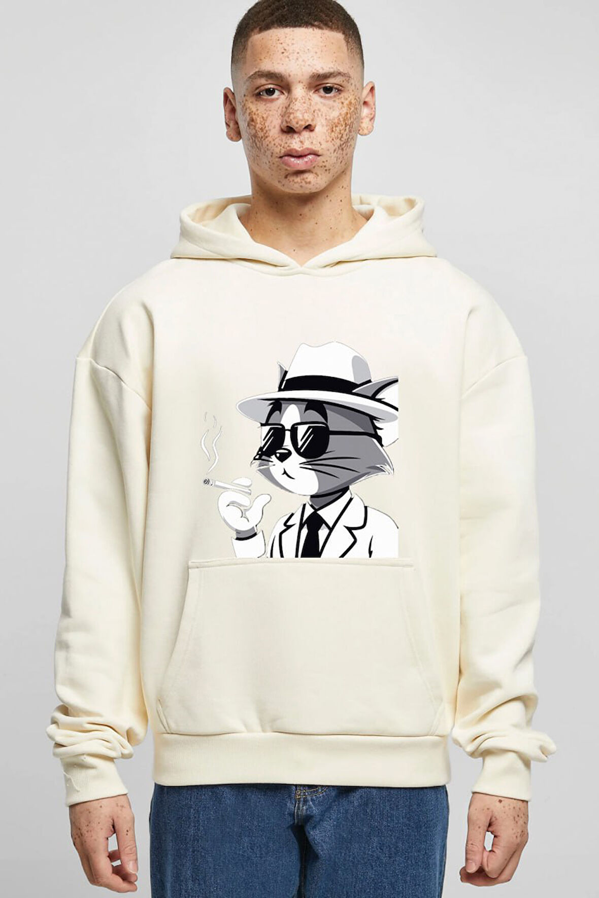 Baskılı Kapşonlu Sweatshirt FM1.124BJÖ