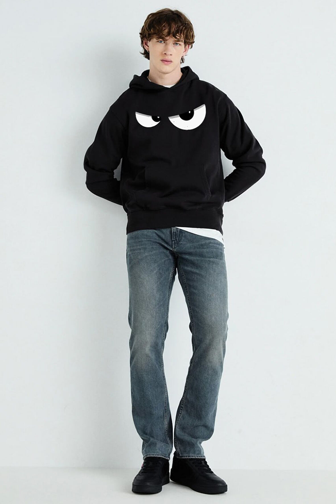 Baskılı Kapşonlu Sweatshirt FM1.125SÖ