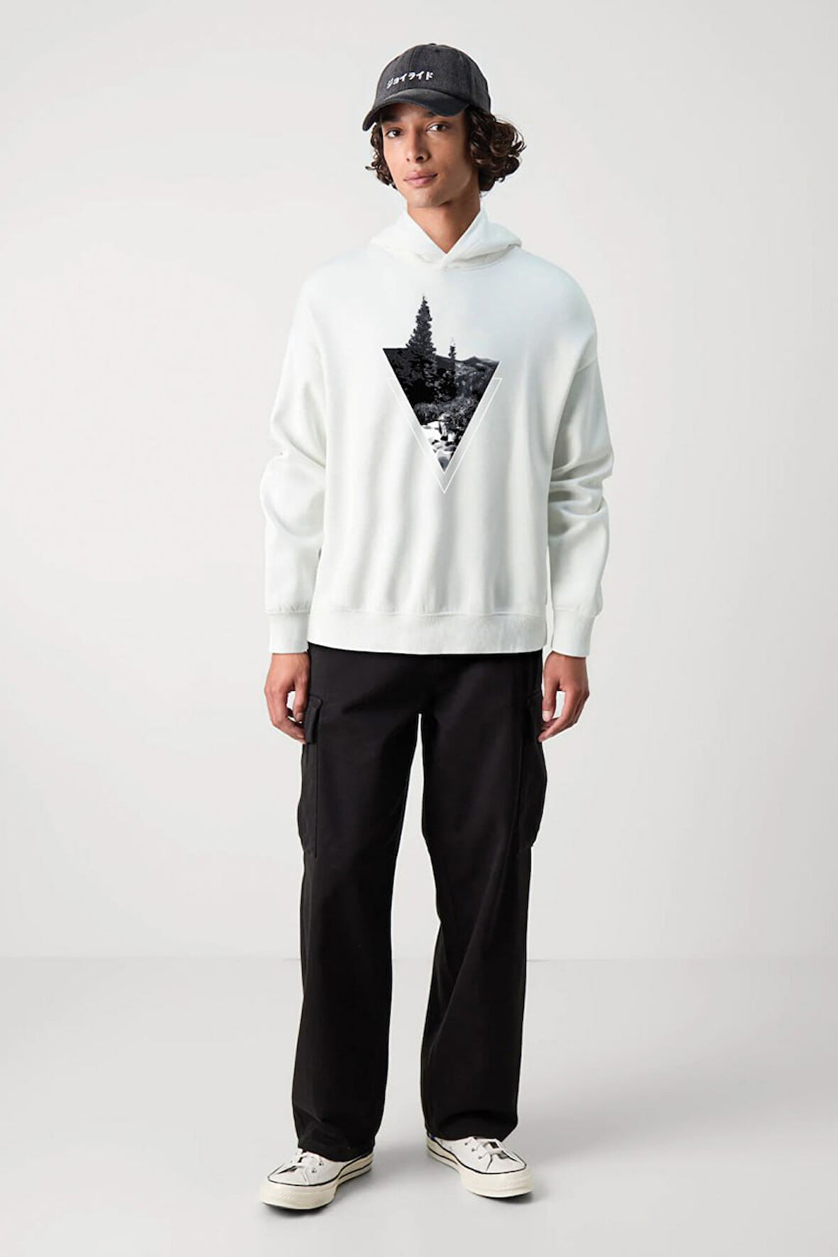 Baskılı Kapşonlu Sweatshirt FM1.128BÖ