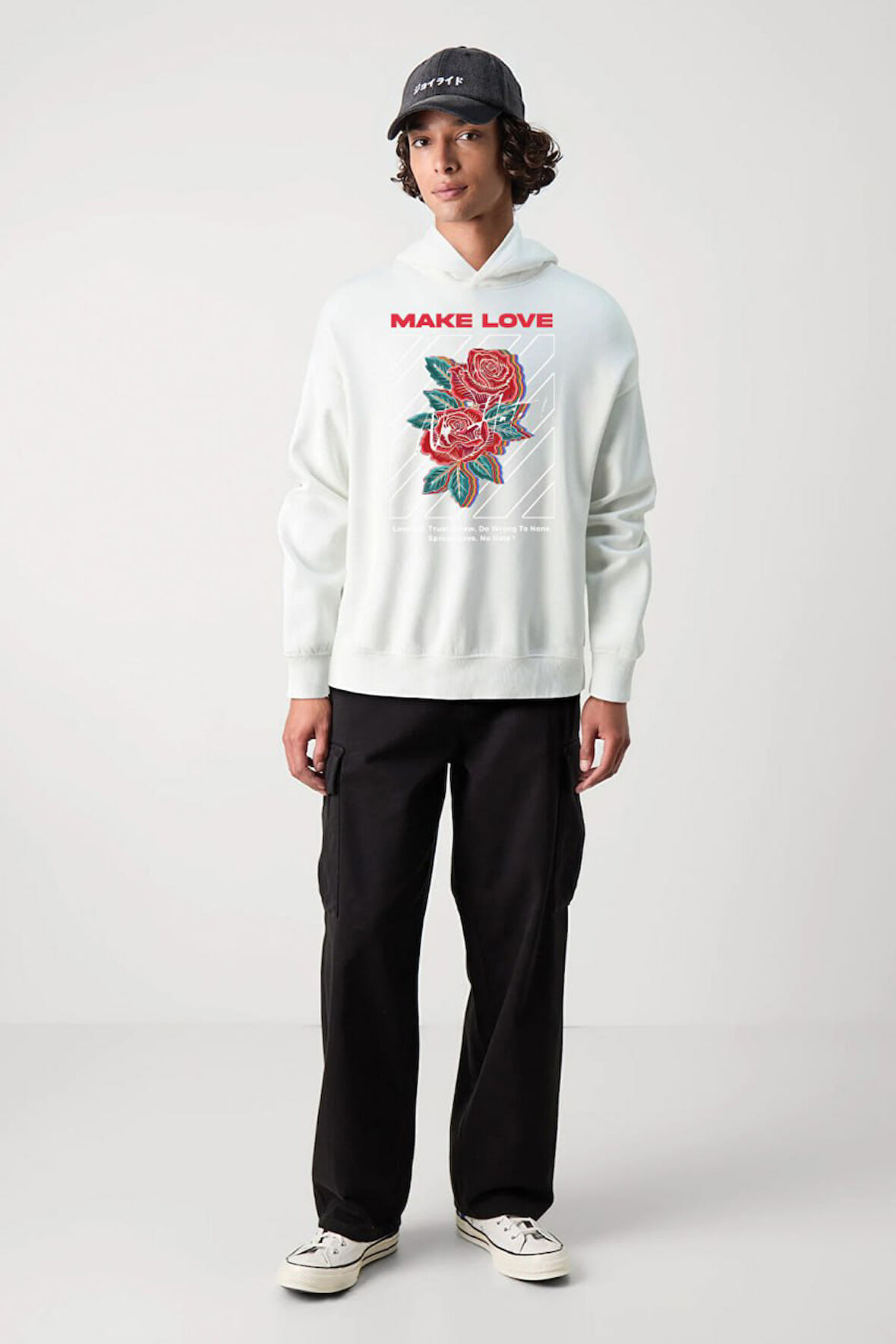 Baskılı Kapşonlu Sweatshirt FM1.131BÖ