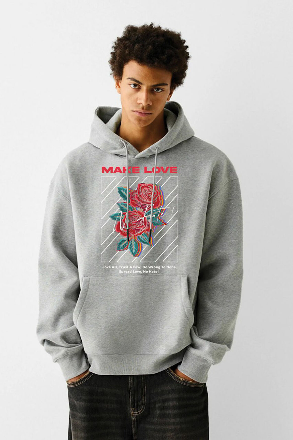 Baskılı Kapşonlu Sweatshirt FM1.131GÖ