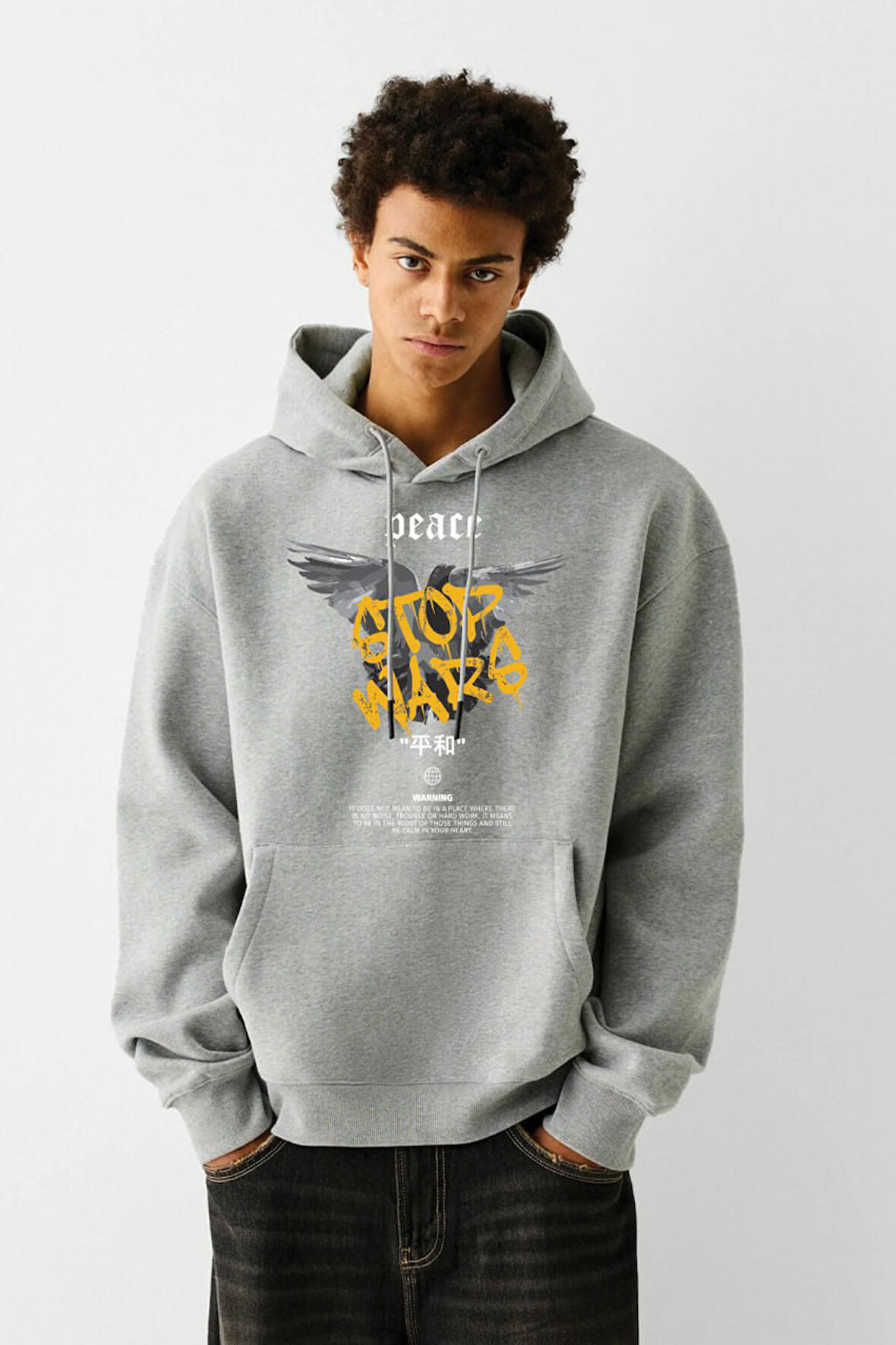 Baskılı Kapşonlu Sweatshirt FM1.137GÖ