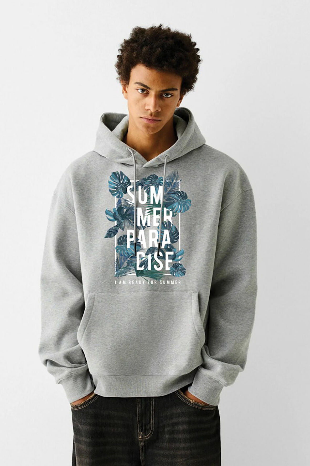 Baskılı Kapşonlu Sweatshirt FM1.141GÖ