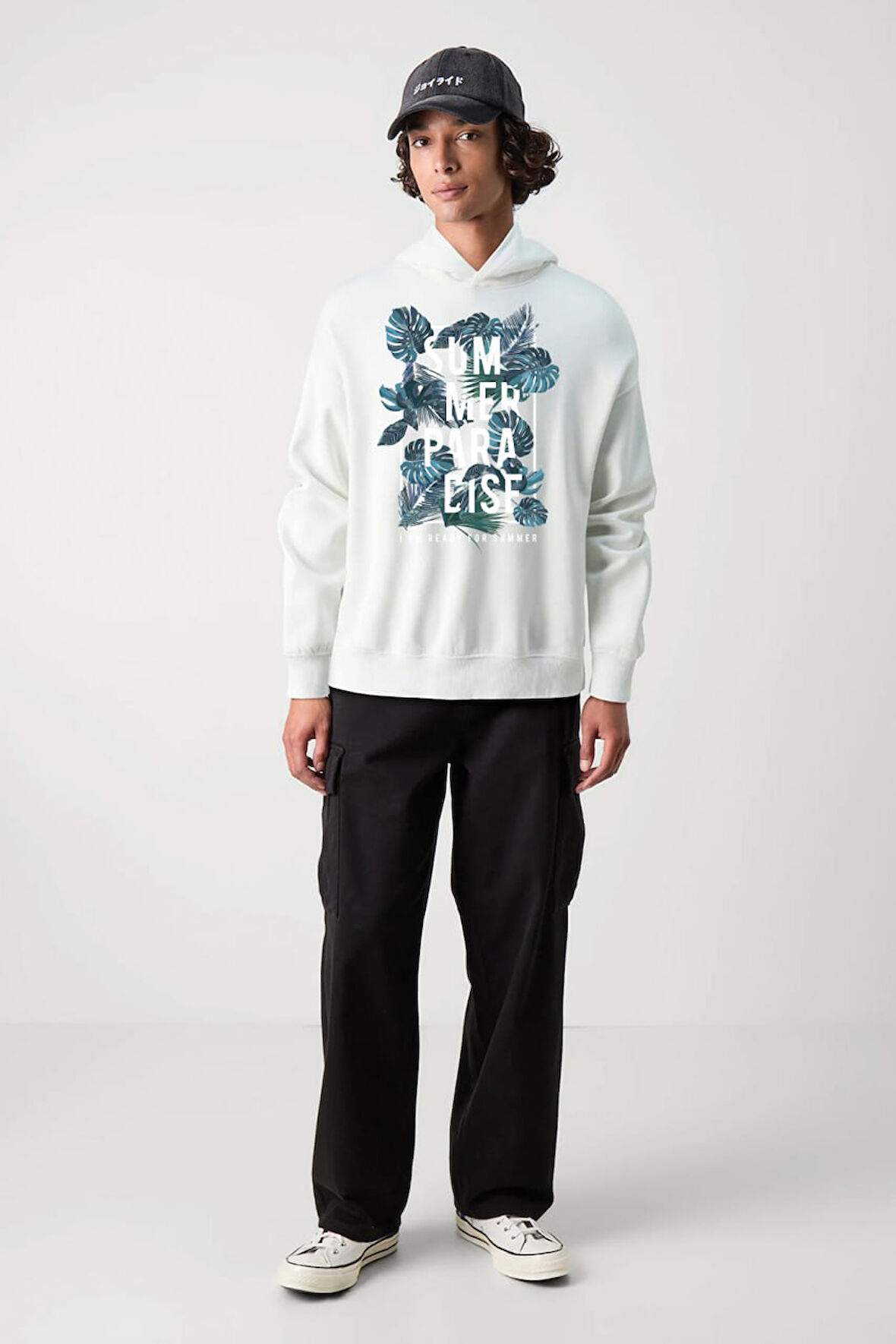 Baskılı Kapşonlu Sweatshirt FM1.141BÖ