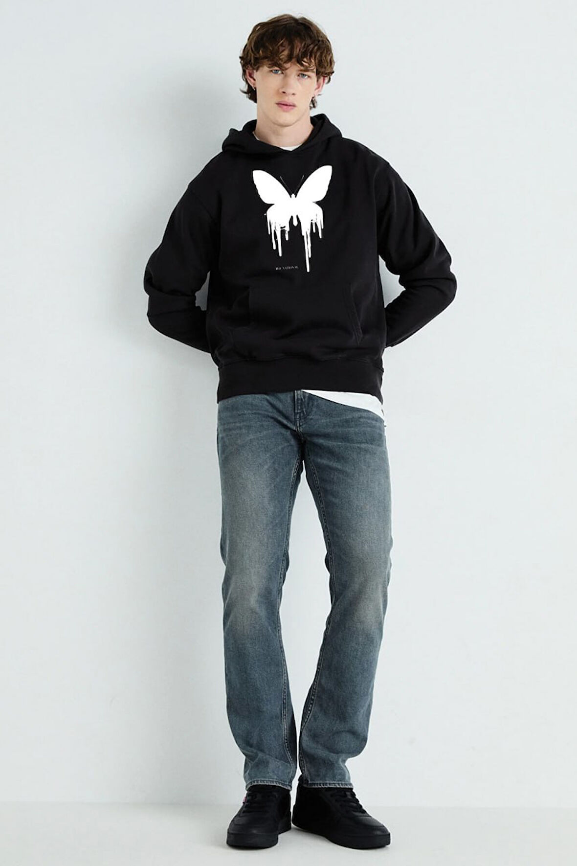 Baskılı Kapşonlu Sweatshirt FM1.142SÖ