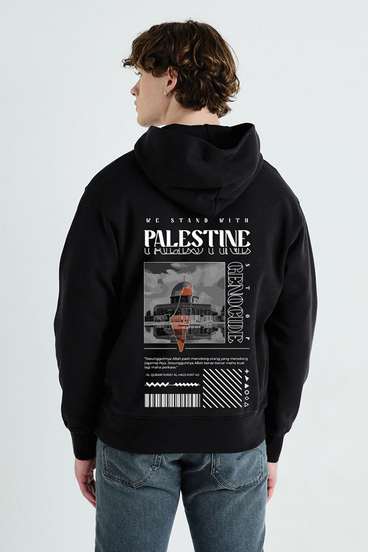 Baskılı Kapşonlu Sweatshirt FM1.147SA