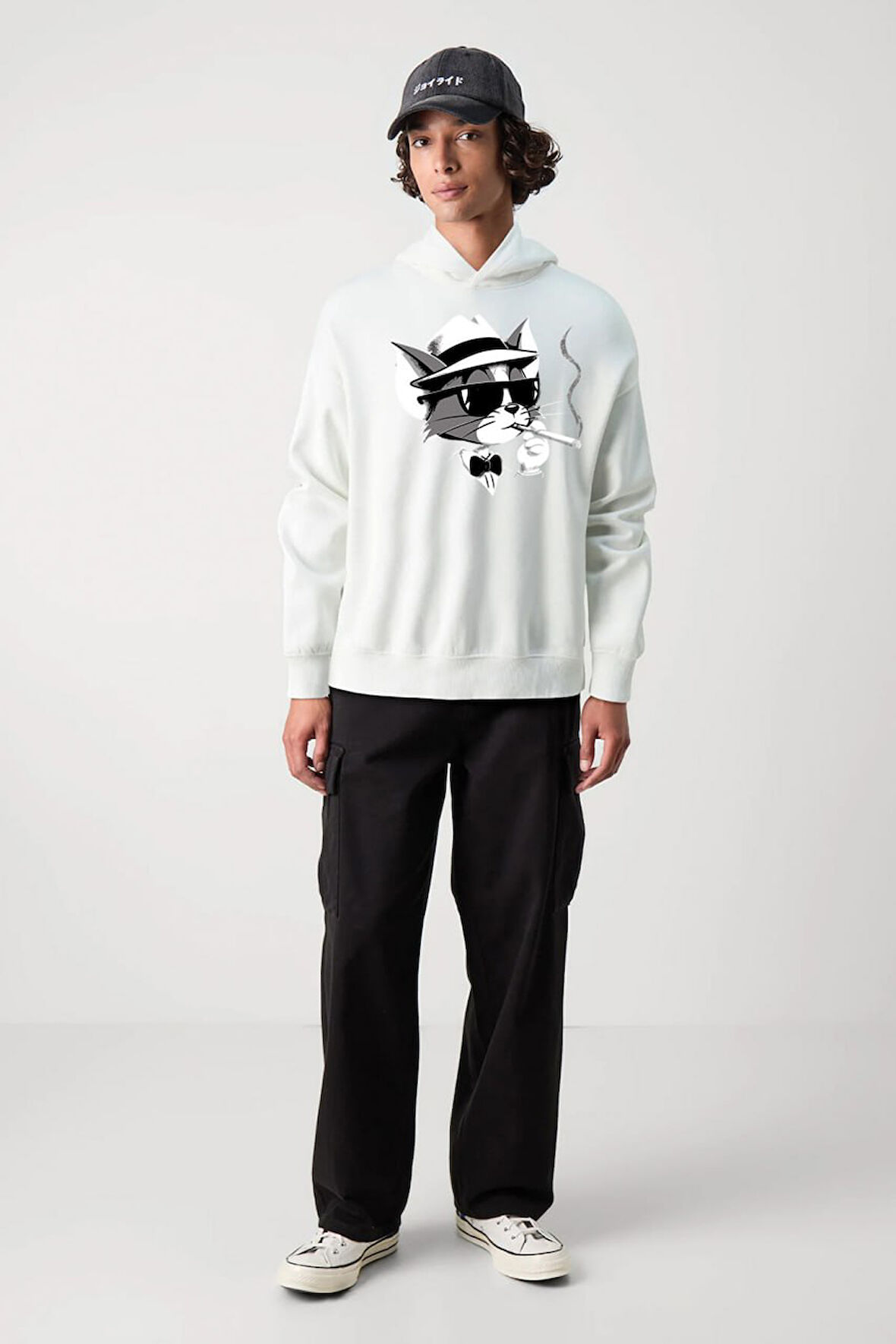 Baskılı Kapşonlu Sweatshirt FM1.148BÖ