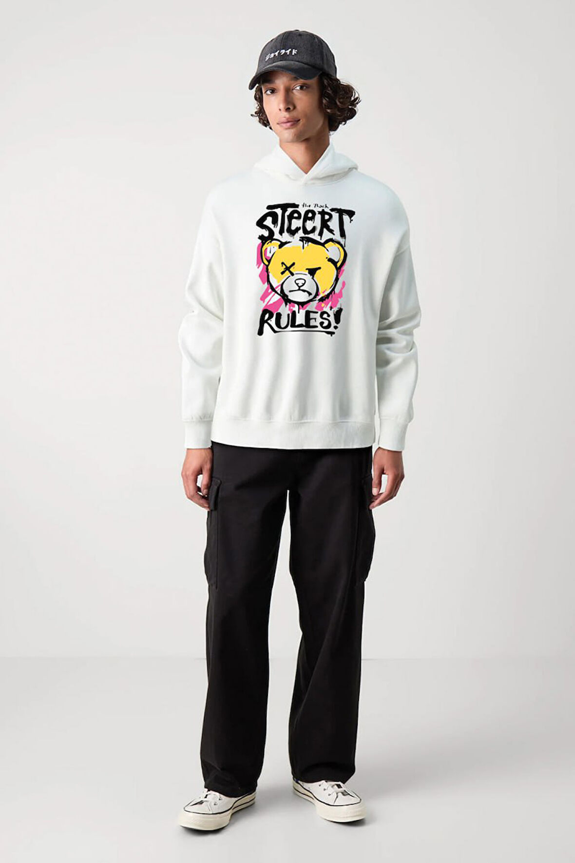 Baskılı Kapşonlu Sweatshirt FM1.149BÖ