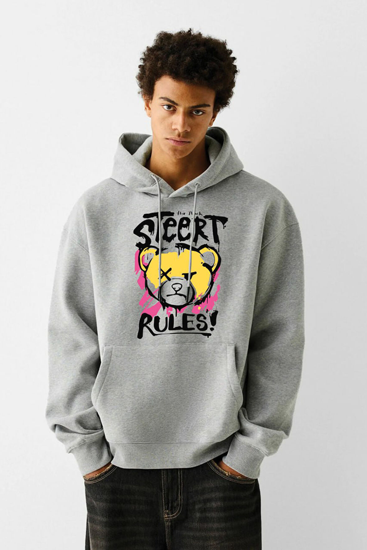 Baskılı Kapşonlu Sweatshirt FM1.149GÖ