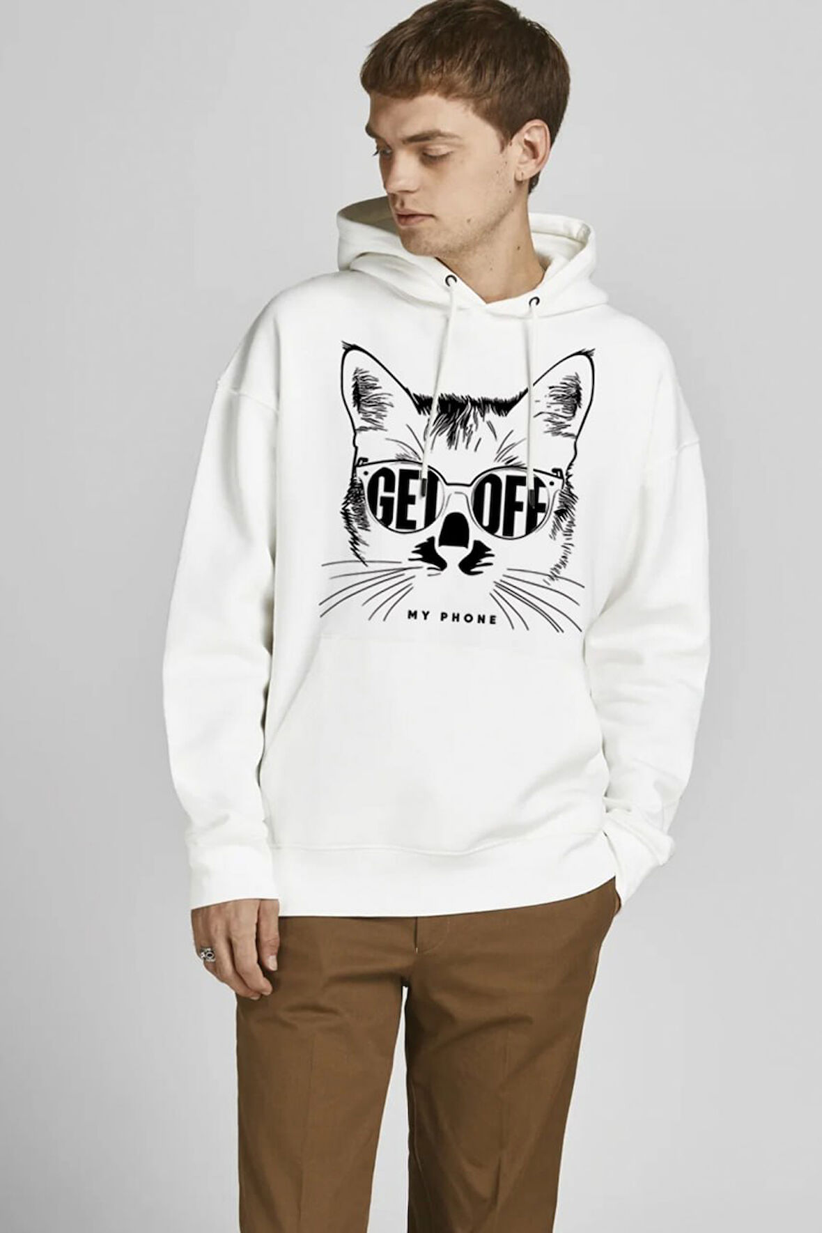 Baskılı Kapşonlu Sweatshirt FM1.152BÖ