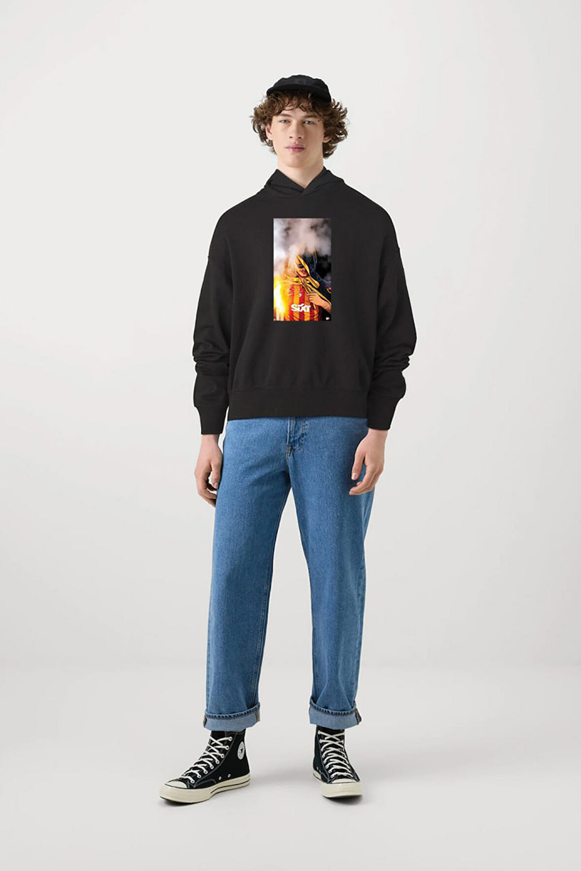 Baskılı Kapşonlu Sweatshirt FM1.170SÖ