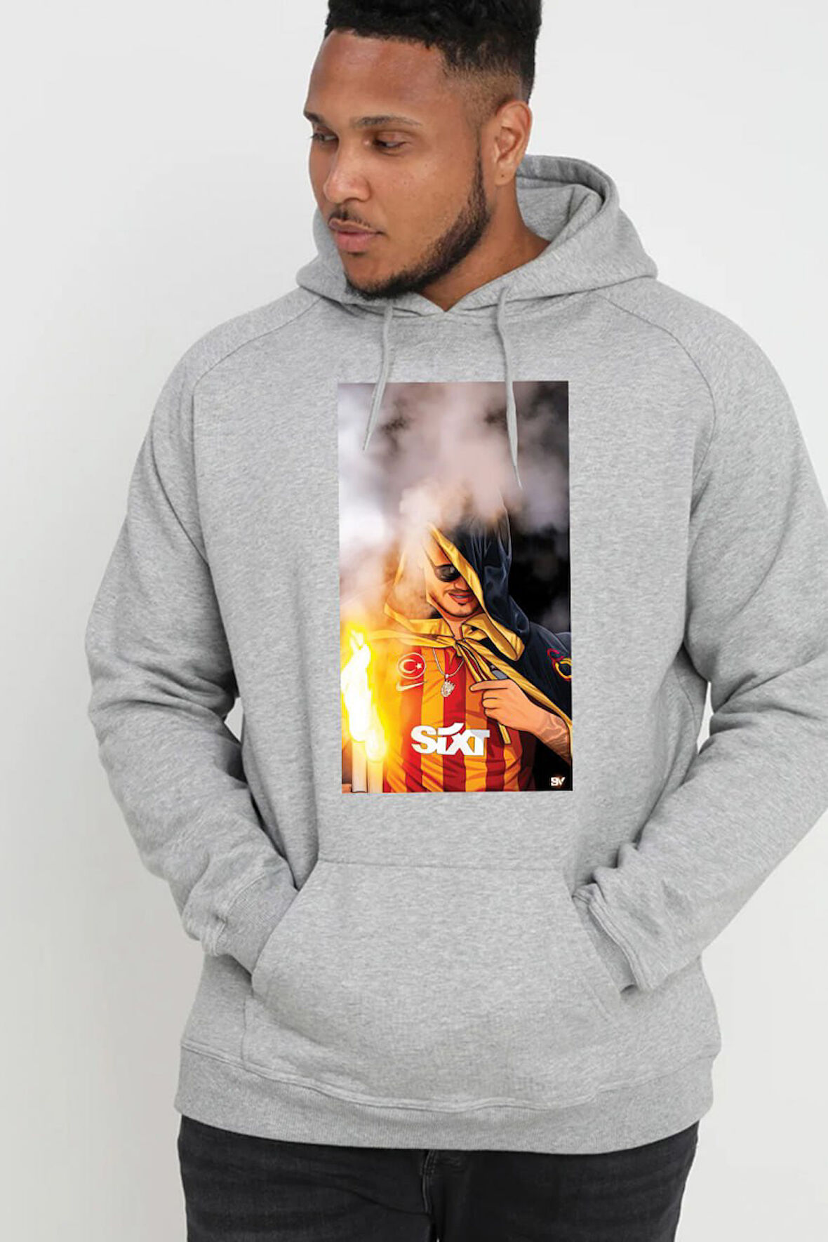 Baskılı Kapşonlu Sweatshirt FM1.170GÖ