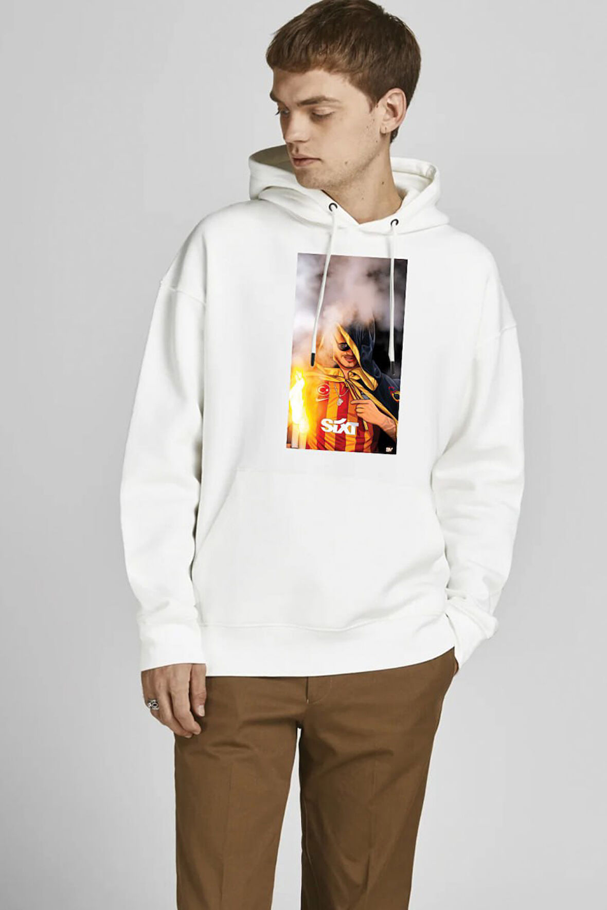 Baskılı Kapşonlu Sweatshirt FM1.170BÖ