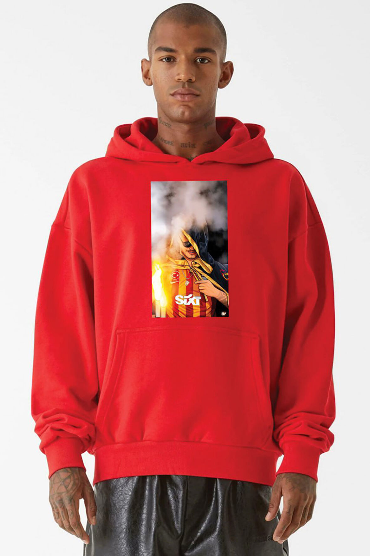 Baskılı Kapşonlu Sweatshirt FM1.170KÖ