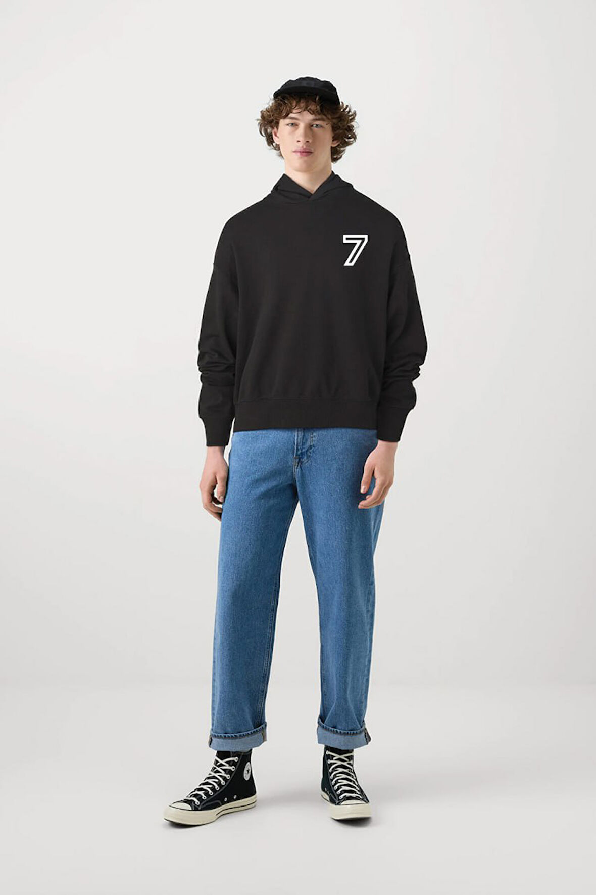 Baskılı Kapşonlu Sweatshirt FM1.172SÖ