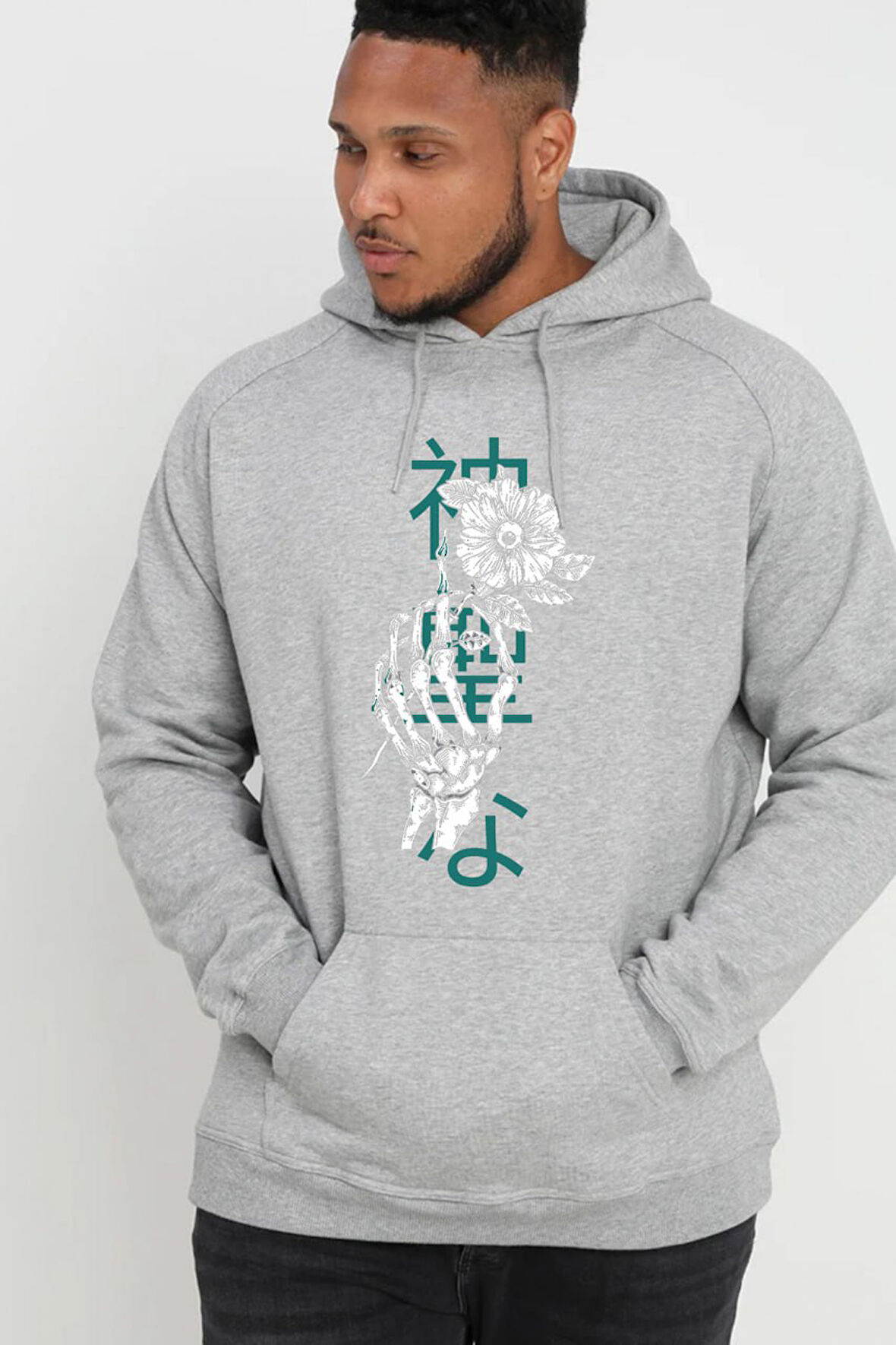 Baskılı Kapşonlu Sweatshirt FM1.173GÖ