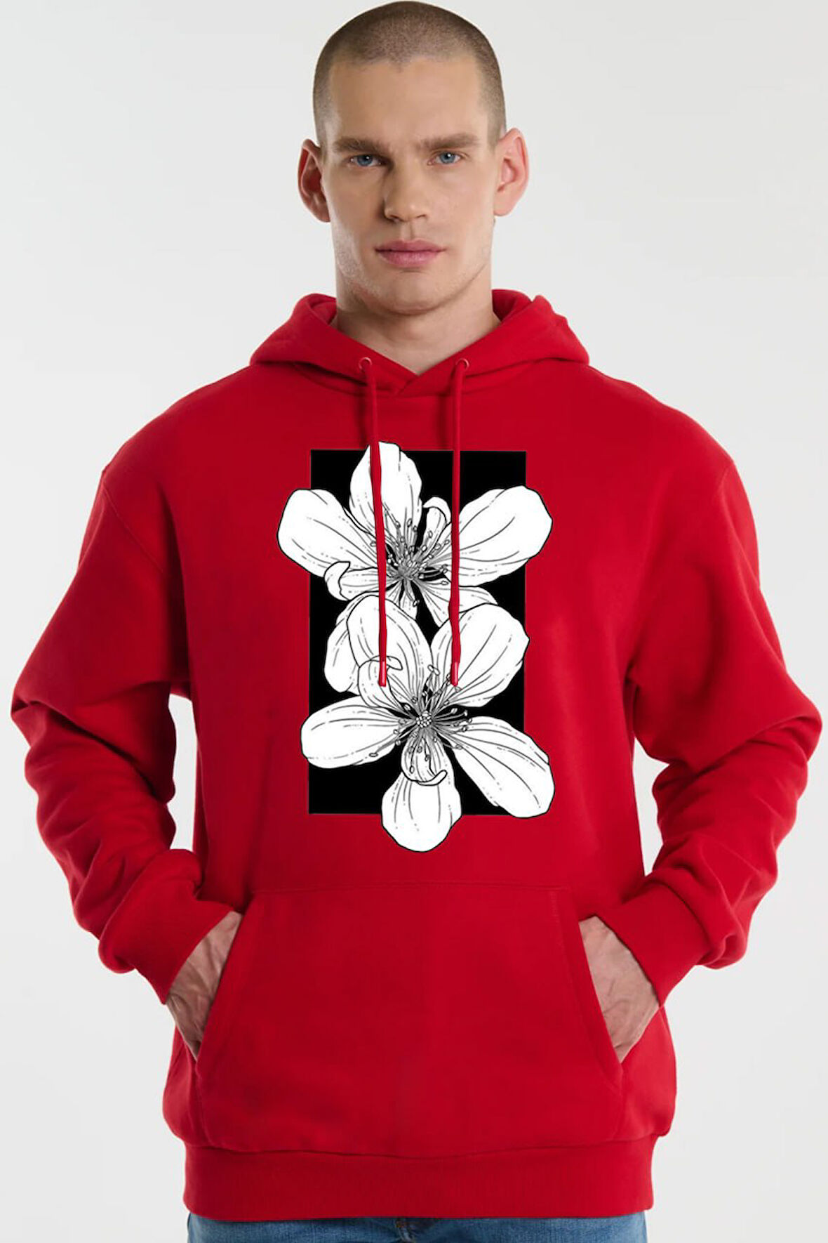 Baskılı Kapşonlu Sweatshirt FM1.181KÖ