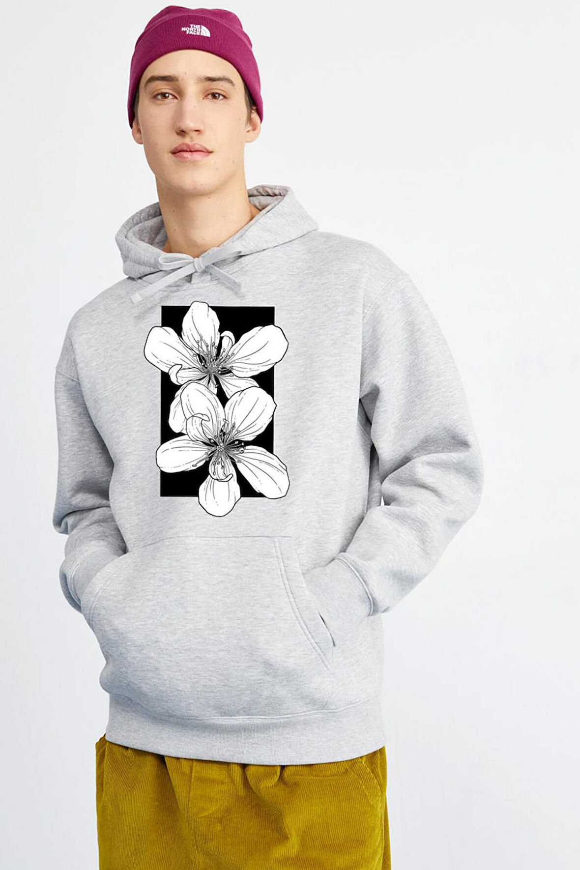 Baskılı Kapşonlu Sweatshirt FM1.181GÖ